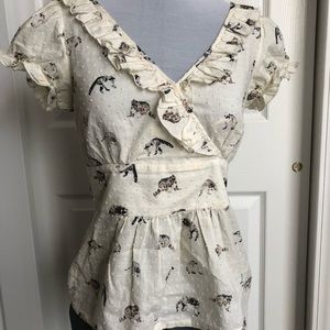 Raccoon blouse from Anthropologie